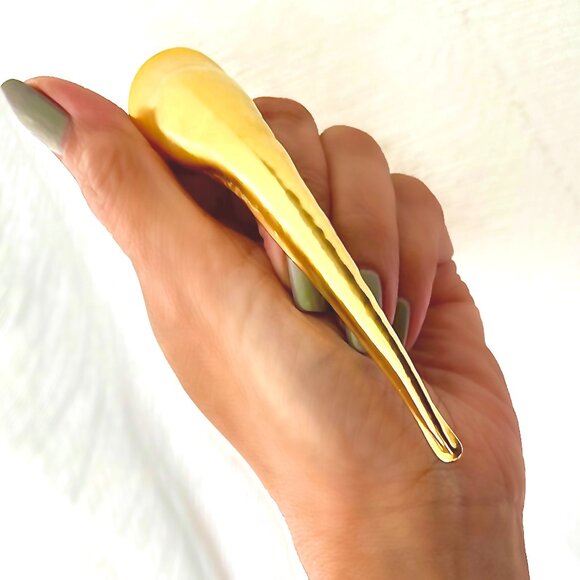 One-of-a-Kind Robert Lee Morris Gold Nail Ring - Picture 1 of 10